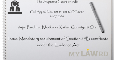 Arjun Panditrao on Section 65B: All that the Supreme Court held. Arjun Panditrao Khotkar Section 56B