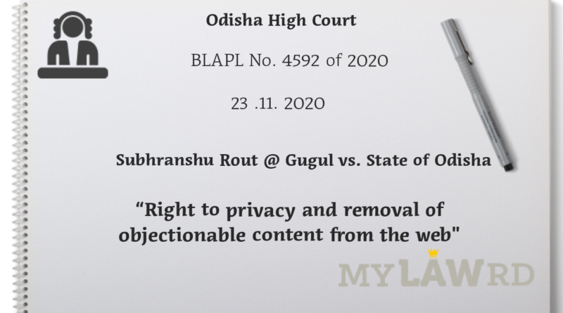 Subhranshu Rout @Gugul vs. the State of Odisha